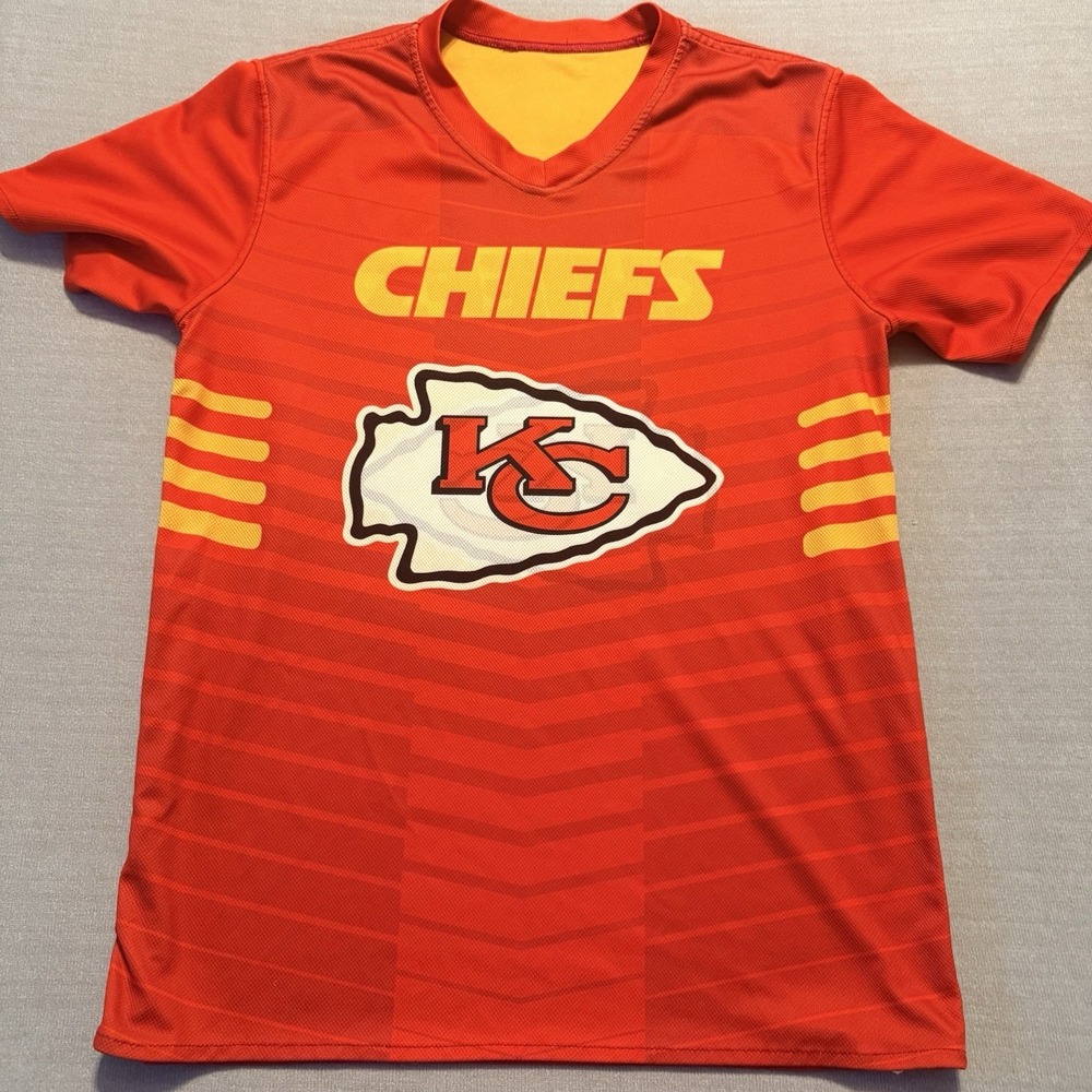 Kansas City Chiefs NFL FLAG Youth XL Red Gold Football Jersey Shirt